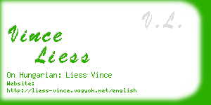 vince liess business card